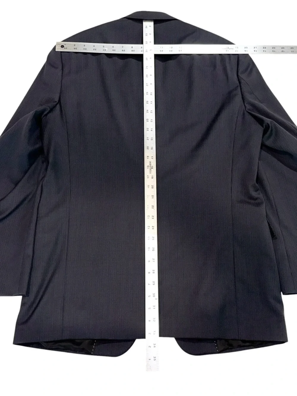 Hart Schaffner & Marx Gold Trumpeter 2Pc Suit Wool Navy Pinstripe 42L 38x32 USA